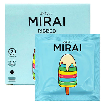 Mirai Kondom Ribbed - 3 Pcs