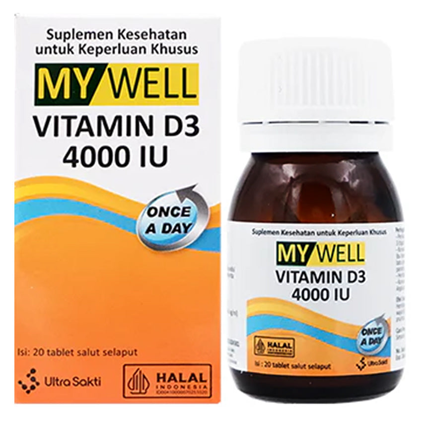 Mywell Vitamin D3 4000 IU - 20 Tablet