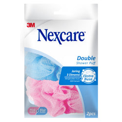 Gambar Nexcare Double Shower Puff Random Color - 2 Pcs Perawatan Tubuh