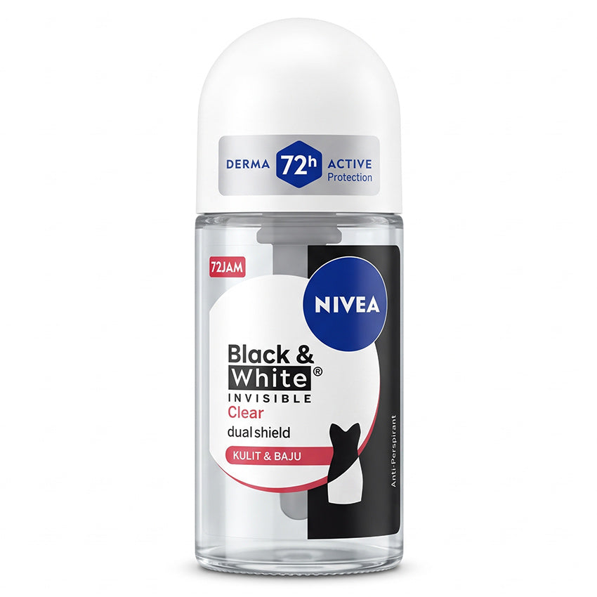 Nivea Invisible Black & White Invisible Clear Deodorant Roll On - 50 mL