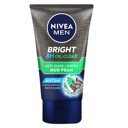 Gambar Nivea Men Bright Oil Clear Anti Shine Purify + Purify Mud Foam - 100 mL Perawatan Pria