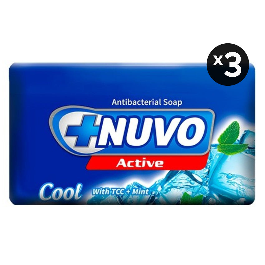 Nuvo Active Cool Bar Soap 110 gr - 3 Pcs