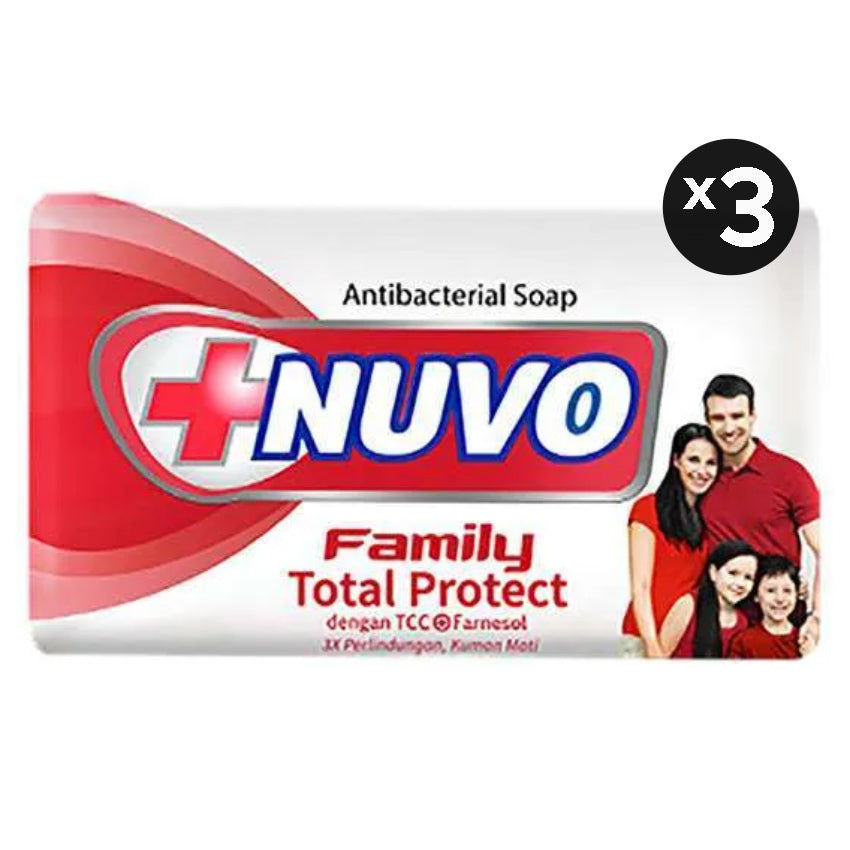 Nuvo Family Total Protect Bar Soap 110 gr - 3 Pcs