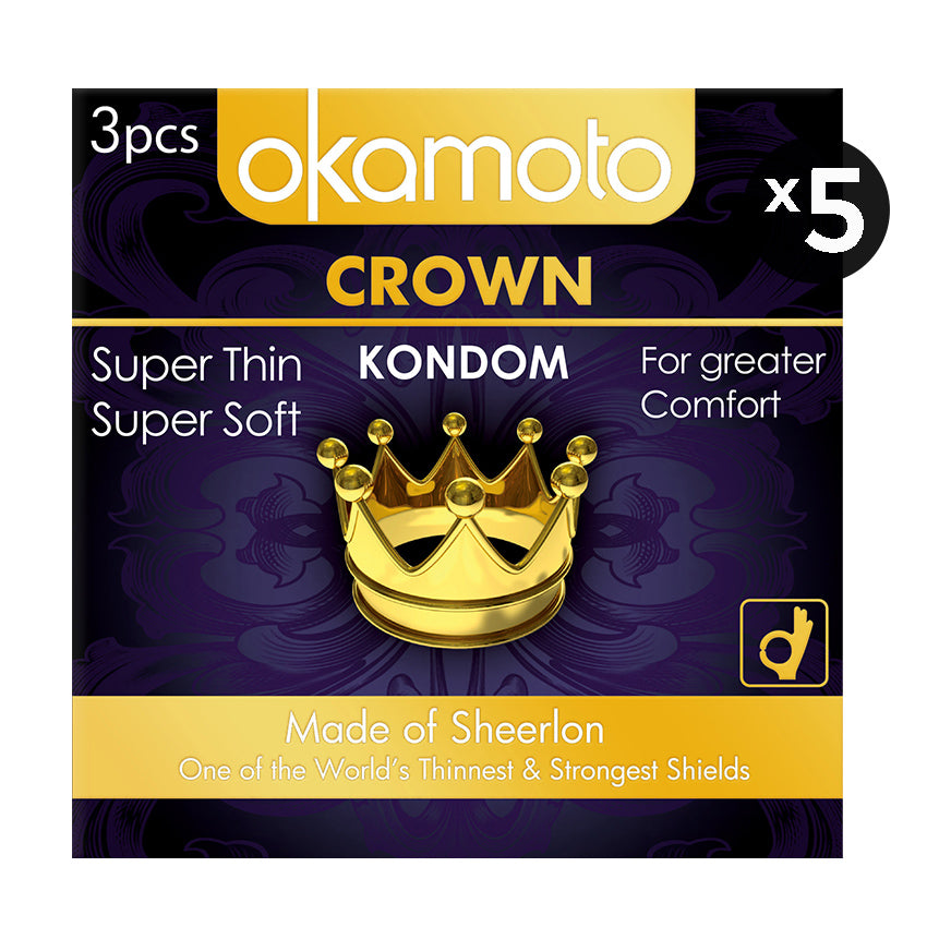 Okamoto Kondom Crown - 3 Pcs (5 Box)