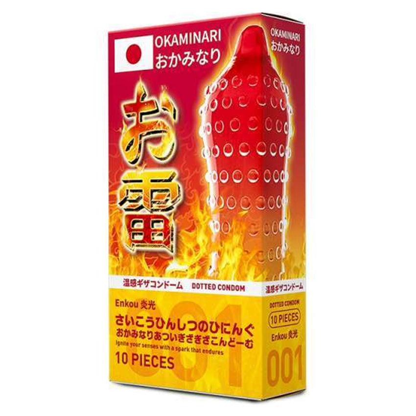 Okaminari Enkou Kondom 001 Gerigi Tebal Hot - 10 Pcs