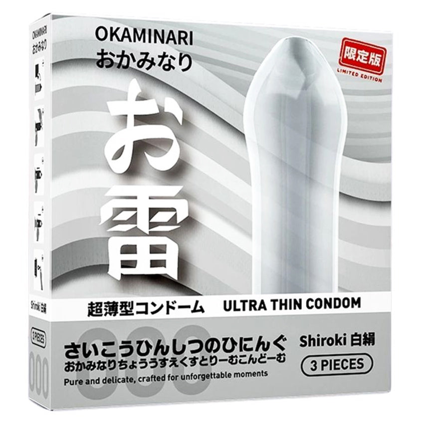 Okaminari Shiroki Kondom 001 Tipis Original - 3 Pcs