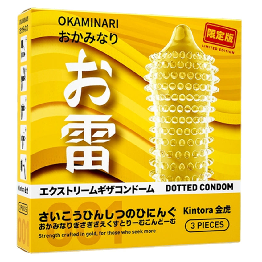 Okaminari Kintora Kondom 001 Gerigi Xtreme Original - 3 Pcs