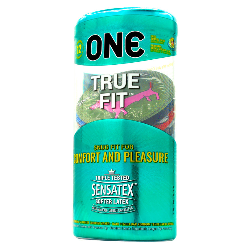 ONE® Kondom True Fit + Super Sensitive + Studs + Mixed Pleasure - 12 Pcs