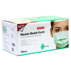 Gambar Onemed Masker Bedah Karet Earloop 3 Ply - 50 Pcs Suplemen Kesehatan