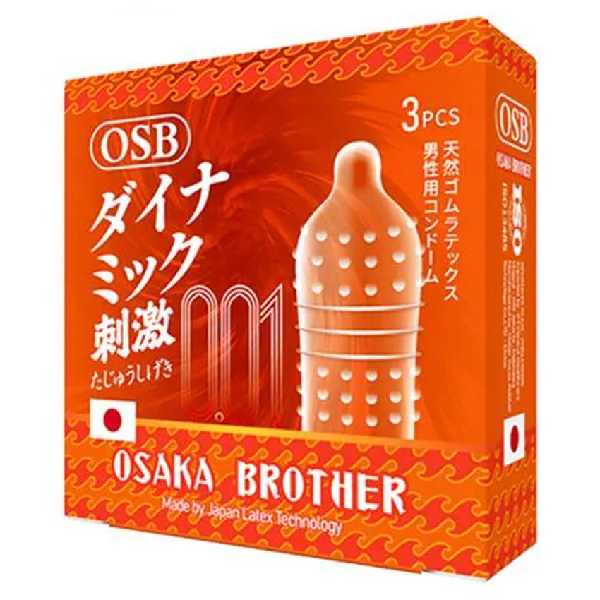 OSB Osaka Brother Kondom 001 Gerigi Xtreme Orange - 3 Pcs