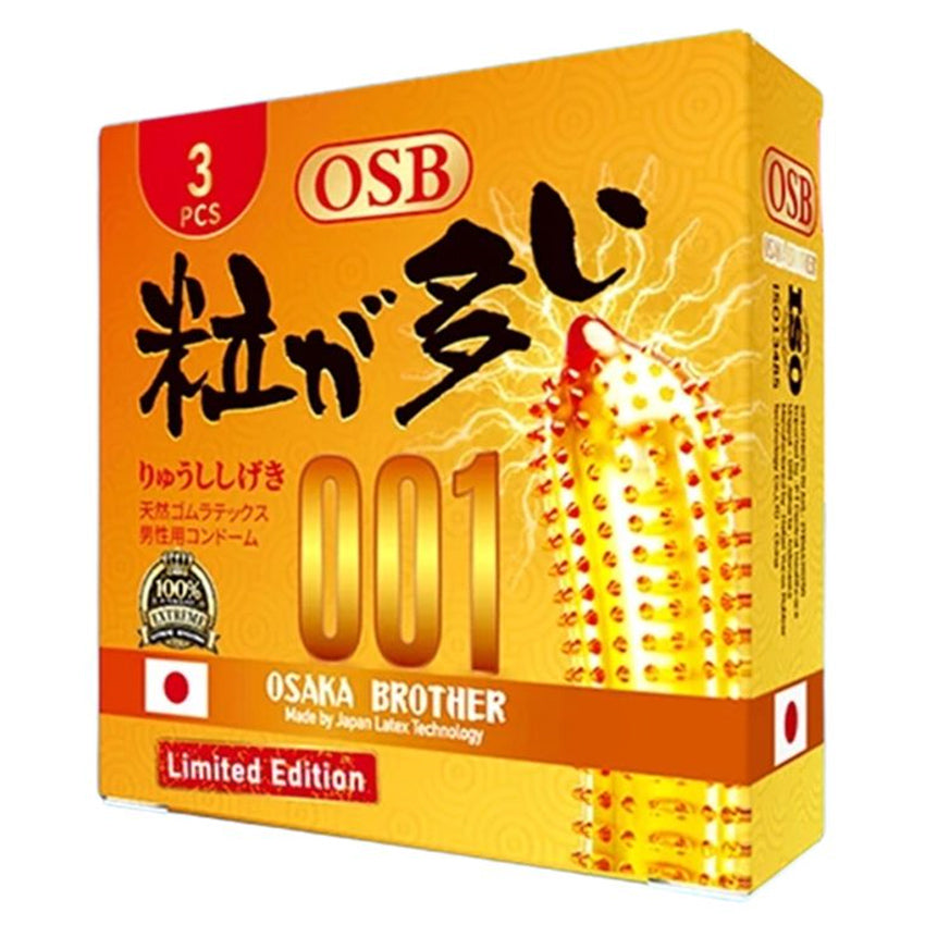 OSB Osaka Brother Kondom 001 Gerigi Extreme Gold - 3 Pcs