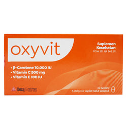 Gambar Oxyvit Vitamin C 500 mg - 30 Kaplet Suplemen Kesehatan