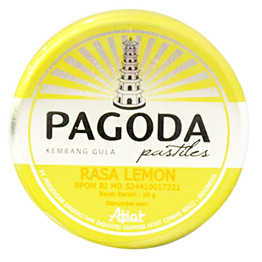 Pagoda Pastiles Permen Pereda Tenggorokan Lemon - 20 gr