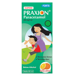 Gambar Praxion 250 mg/5ml Forte Obat Demam Anak - 60 mL Obat