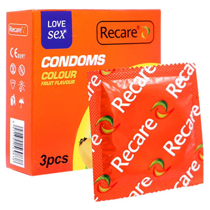 Recare Kondom Colour Fruit Flavour - 3 Pcs