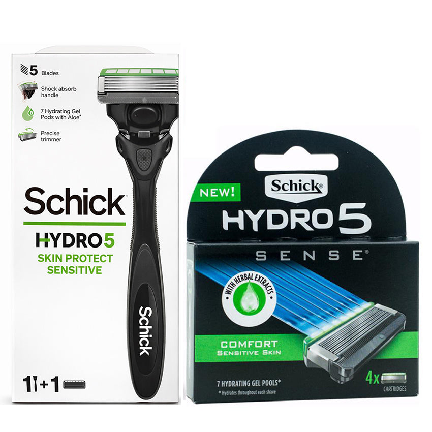 Schick Hydro 5 Sense Comfort Kit - 1 Razor  4 Cartridges