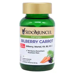 Gambar Sidomuncul Herbal Bilberry Carrot - 30 Kapsul Suplemen Kesehatan