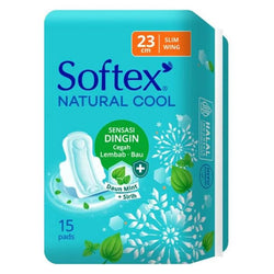Gambar Softex Natural Cool Super Slim Wing 23 cm - 15 Pads Perawatan Ms V
