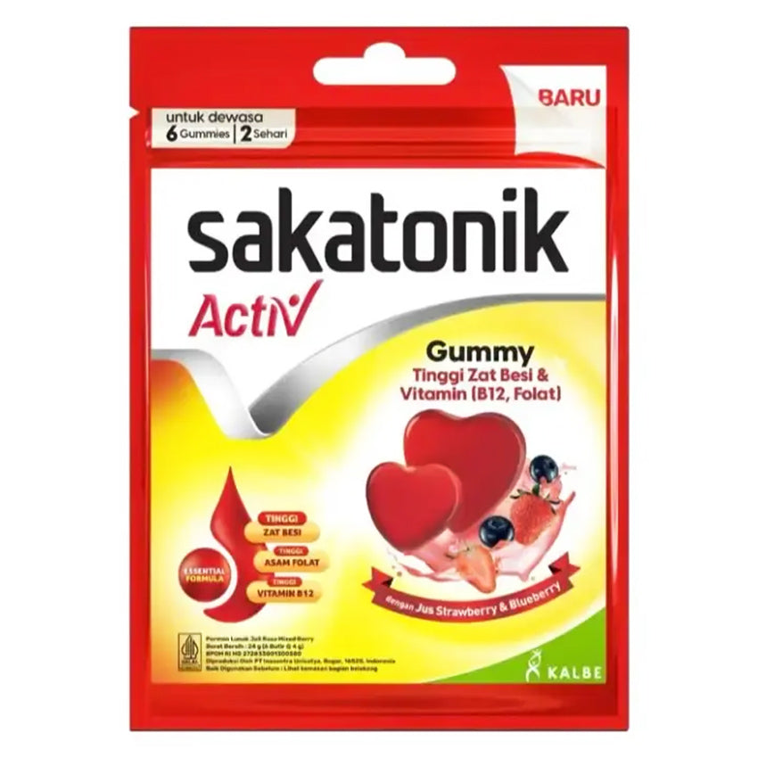 Sakatonik Activ Gummy Multivitamin  Zat Besi - 6 Pcs