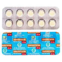 Gambar Simvastatin 20mg Obat Kolestrol - 10 Tablet [Hexpharm] Obat
