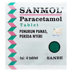 Gambar Sanmol Paracetamol 500 mg - 4 Tablet Obat