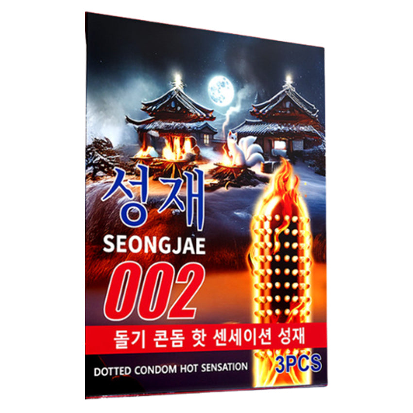 Seongjae 002 Kondom Dotted Hot - 3 Pcs