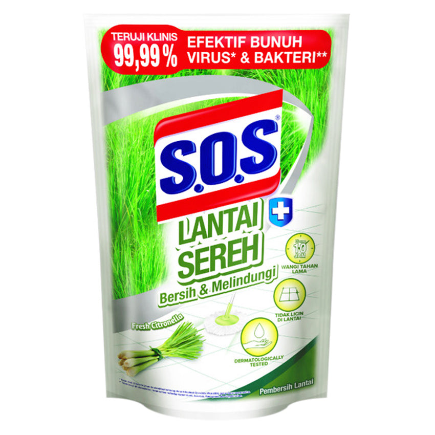 SOS Pembersih Lantai Sereh Pouch - 675 mL