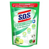 SOS Sabun Cuci Piring Lime Pouch Antibacterial - 575 ml