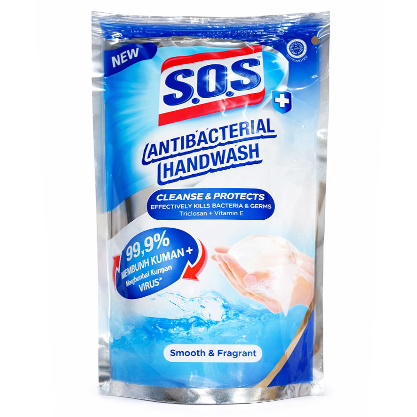SOS Handsoap Antibacterial Pouch - 400 mL