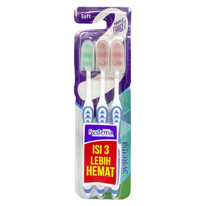Systema Triple Target Toothbrush - 3 Pcs