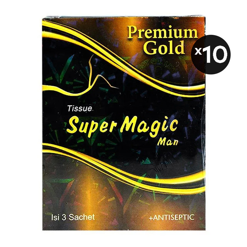 Gambar Super Magic Man Tissue Premium Gold - 10 Pack Jenis Obat Kuat