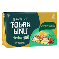 Gambar Tolak Linu Cair Mint Herbal - 5 Sachets Suplemen Kesehatan