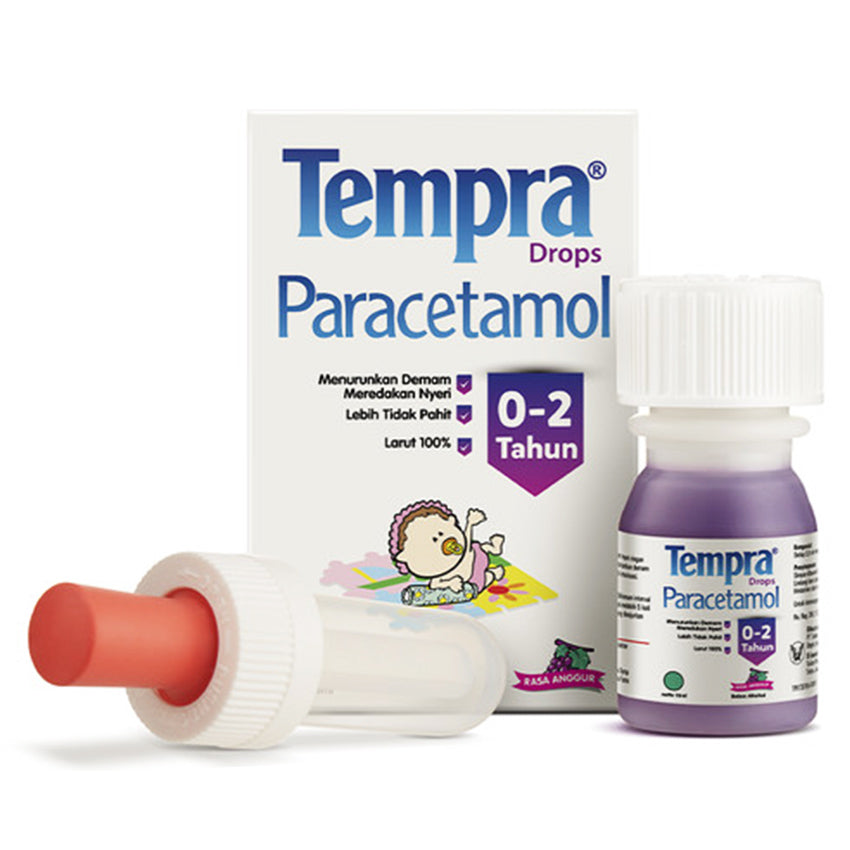 Tempra Drops Obat Demam Bayi 0-2 Tahun Rasa Anggur - 15 mL