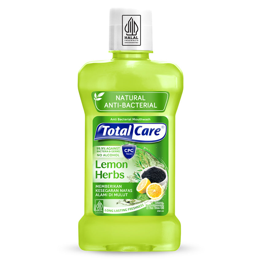 TOTAL CARE Anti Bacterial Mouthwash Lemon Herb - 250 mL