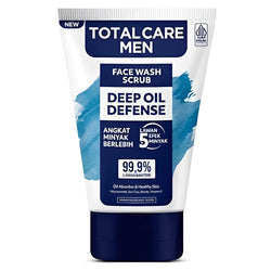 Gambar Total Care Men Face Wash Scrub Deep Oil Defense - 100 mL Perawatan Pria