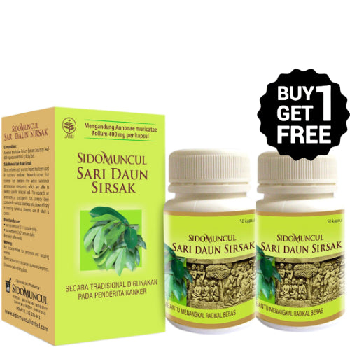 Sidomuncul Herbal Sari Daun Sirsak - 50 Kapsul - BUY 1 GET 1 FREE