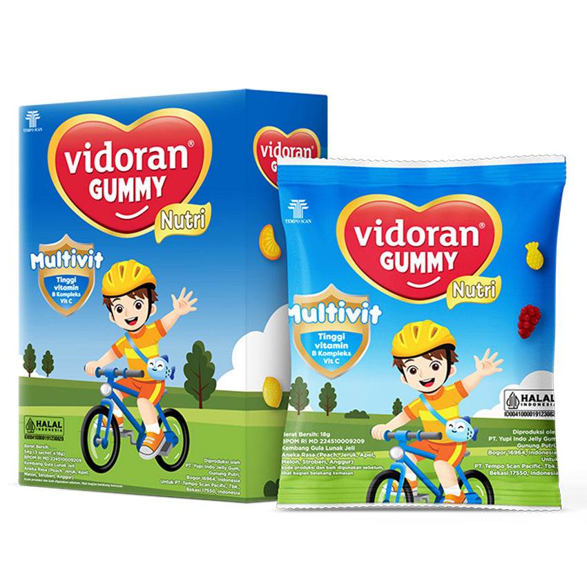 Gambar Vidoran Gummy Multivitamin Anak - 3 Sachet Jenis Suplemen Kesehatan