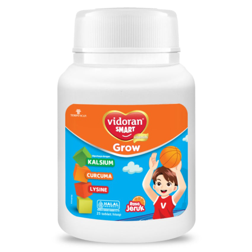 Vidoran Smart Suplemen Kesehatan Anak Rasa Jeruk - 25 Tablet Hisap