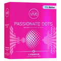 Kotak merah muda Vivo Kondom Passionate Dots isi 3 pcs