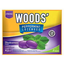 Gambar Woods Permen Pereda Tenggorokan Rasa Blackcurrant - 6 Pcs Suplemen Kesehatan