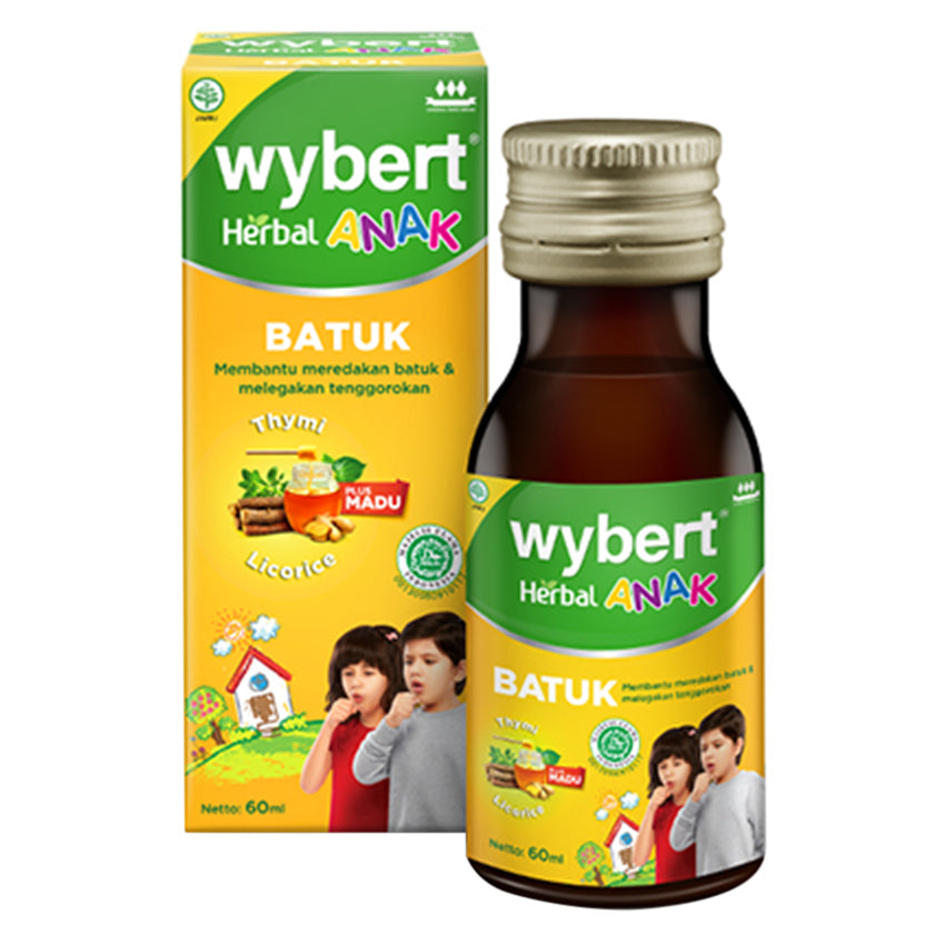Gambar Wybert Herbal Obat Batuk Anak Sirup - 60 mL Jenis Suplemen Kesehatan