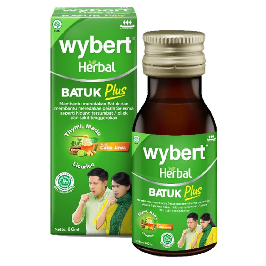 Gambar Wybert Herbal Obat Batuk Plus Sirup - 60 mL Jenis Suplemen Kesehatan