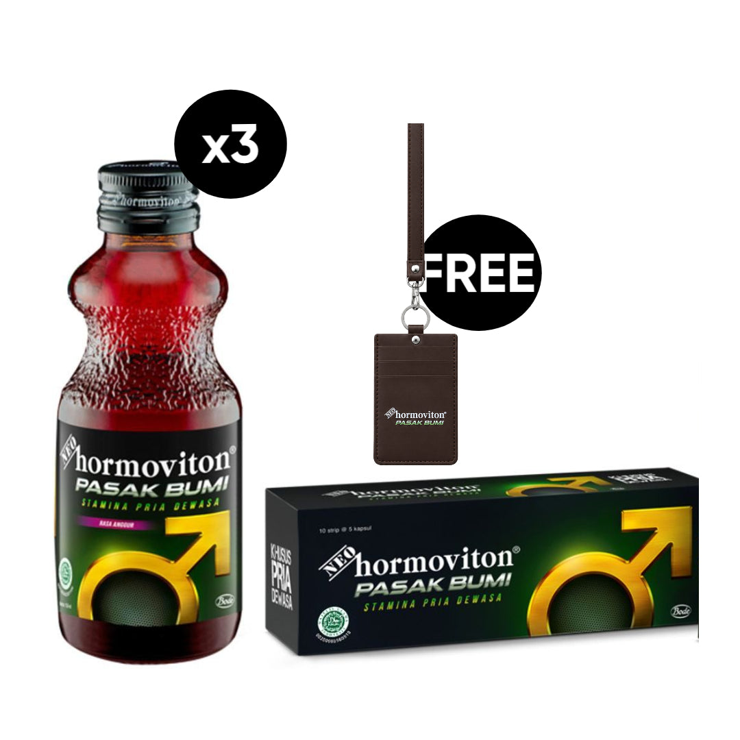Special Package - NEO Hormoviton Pasak Bumi Sleeve - 50 Kapsul + Neo Hormoviton Pasak Bumi Liquid Anggur (3Pcs) - Get Free Lanyard