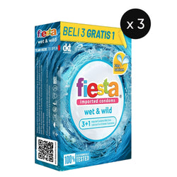 Gambar Fiesta Kondom Wet & Wild - 3 Pcs (3 Box) Kondom