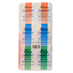 Gambar Zegavit Zinc & Multivitamin - 6 Kaplet Suplemen Kesehatan