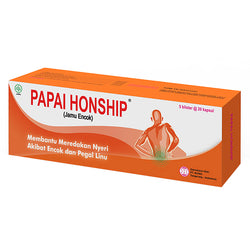 Gambar Papai Hon Ship 580 mg Box - 100 Kapsul Suplemen Kesehatan