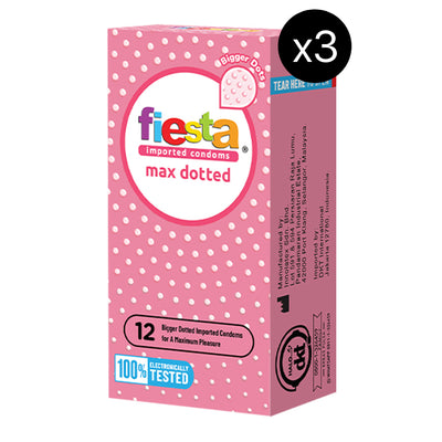 Fiesta Kondom Max Dotted - 12 Pcs (3 Box)