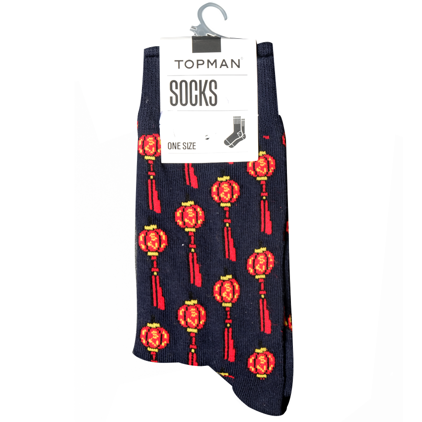 Topman Oriental Rocks Edgy Socks - Navy Blue
