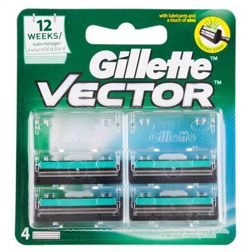Gambar Gillette Vector - 4 Cartridges Jenis Peralatan Cukur