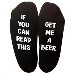Gambar Kotton Kreme Beer Me Up Funny Unisex Socks - Black Pakaian Dalam Wanita